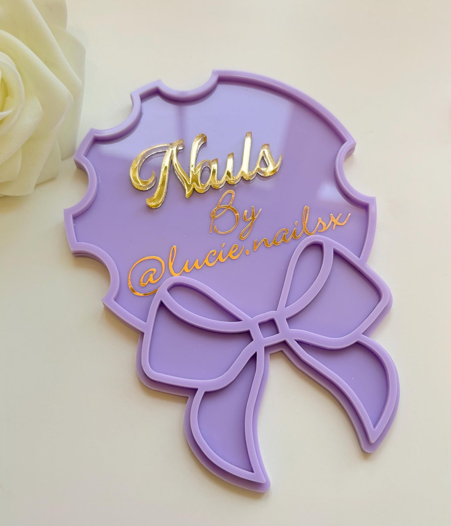 Custom Bow Nailfie Photo Prop | Nail Tech Gift