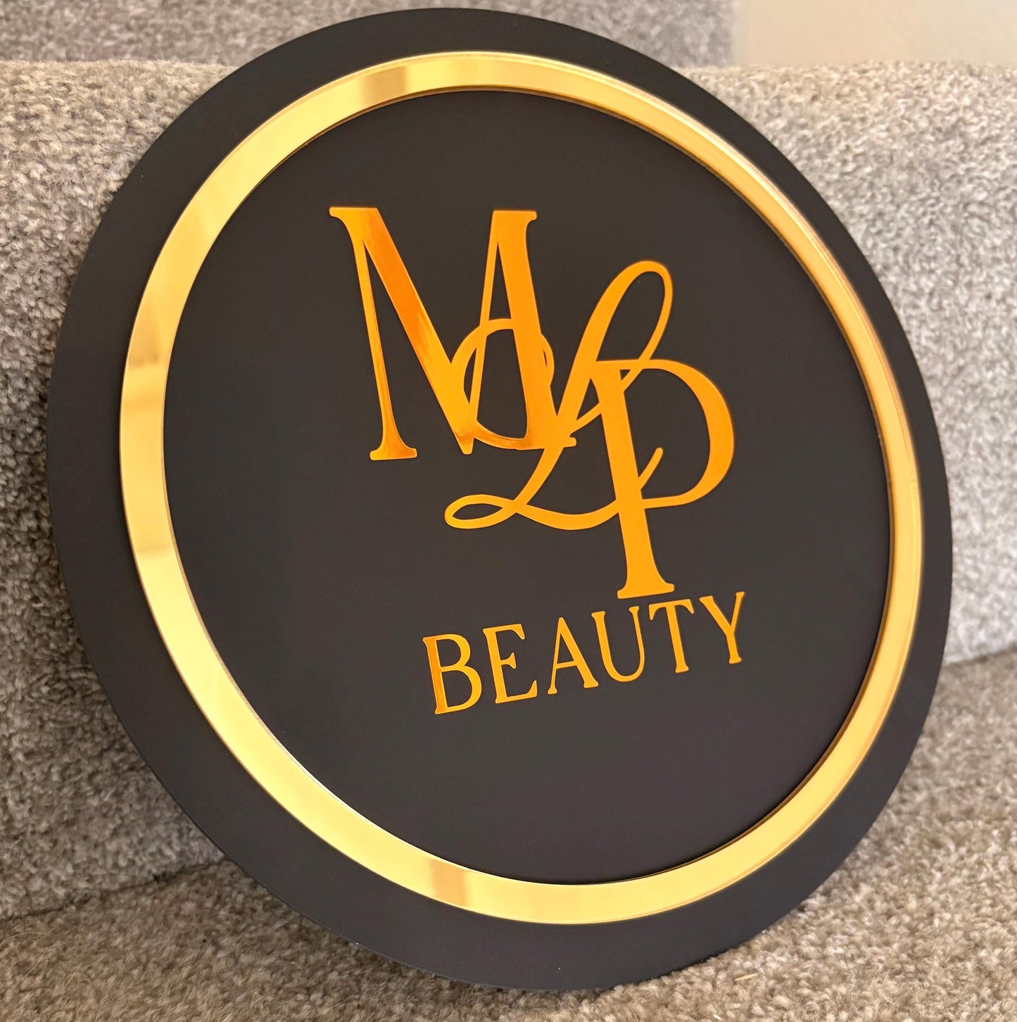 Large 35cm Circle Acrylic Business Sign