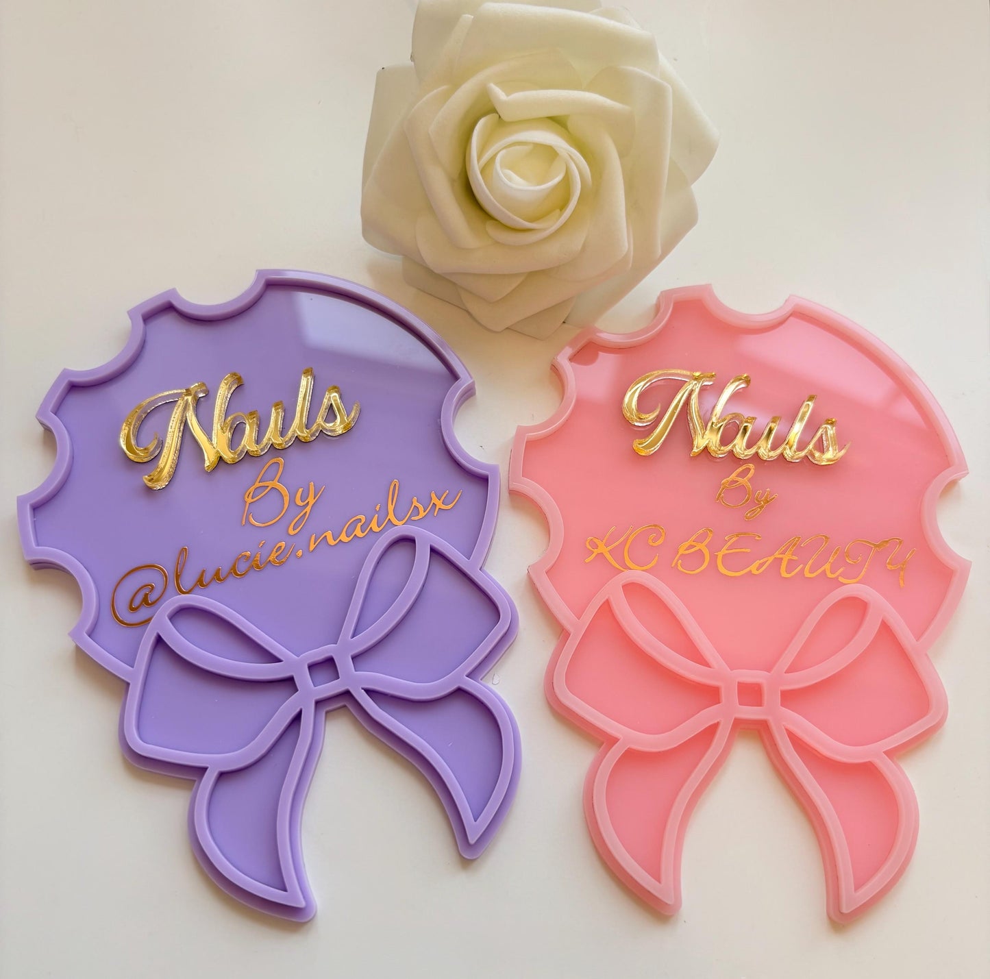 Custom Bow Nailfie Photo Prop | Nail Tech Gift