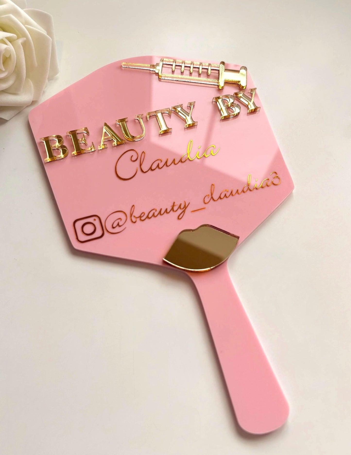 Personalised Beauty By Handheld Mirror Beautician Gift