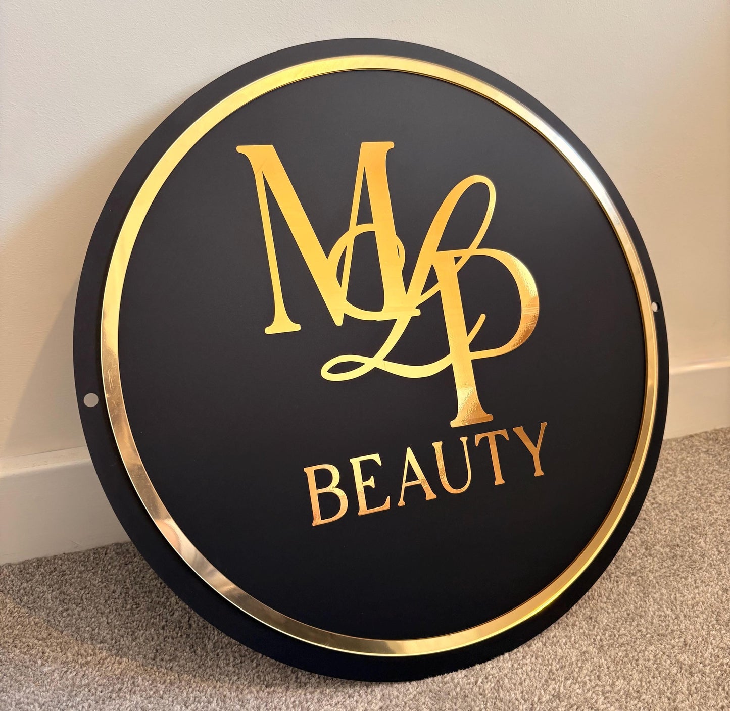 Large 35cm Circle Acrylic Business Sign