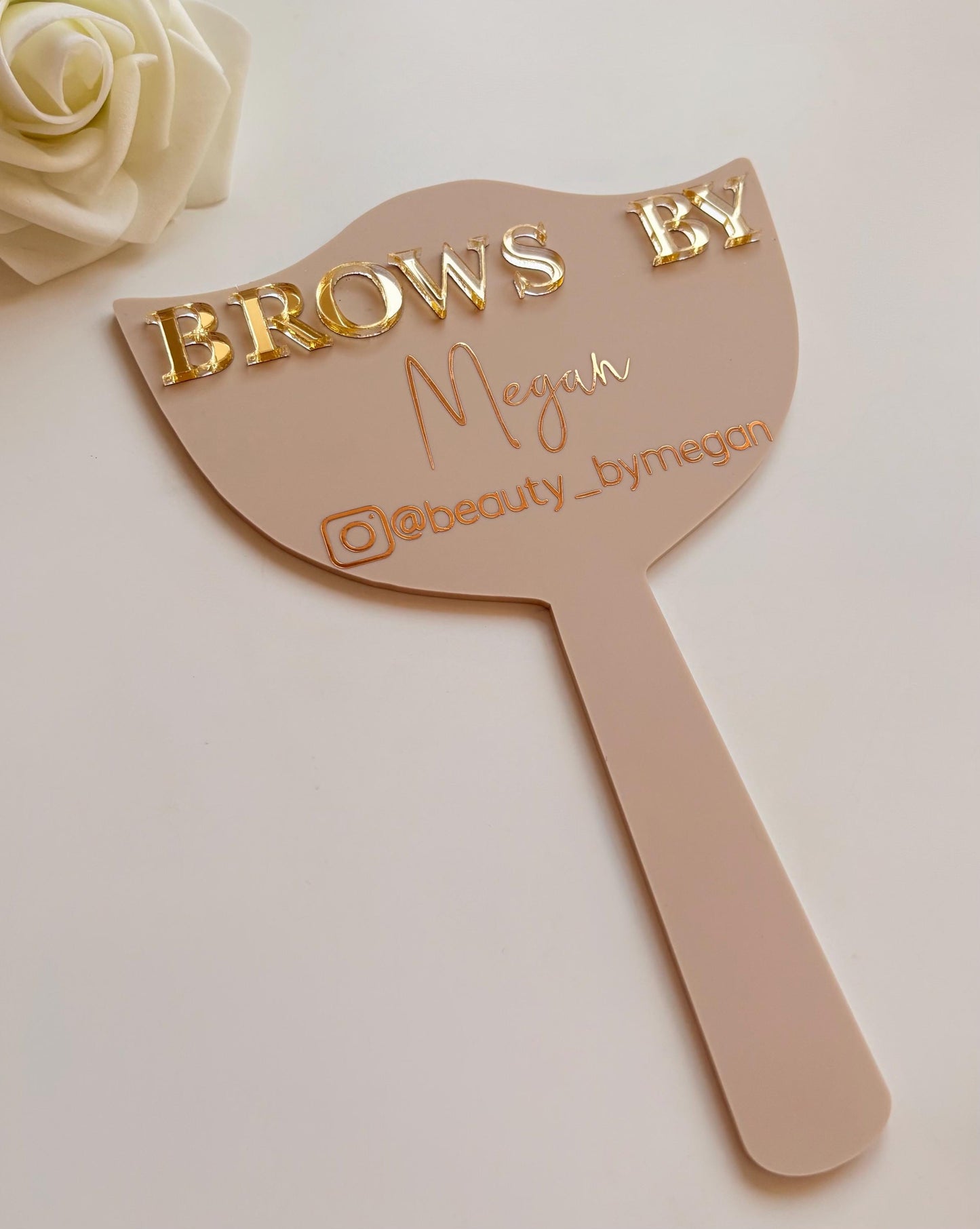 Personalised Eyebrow technician mirror | Gift For Brow Tech