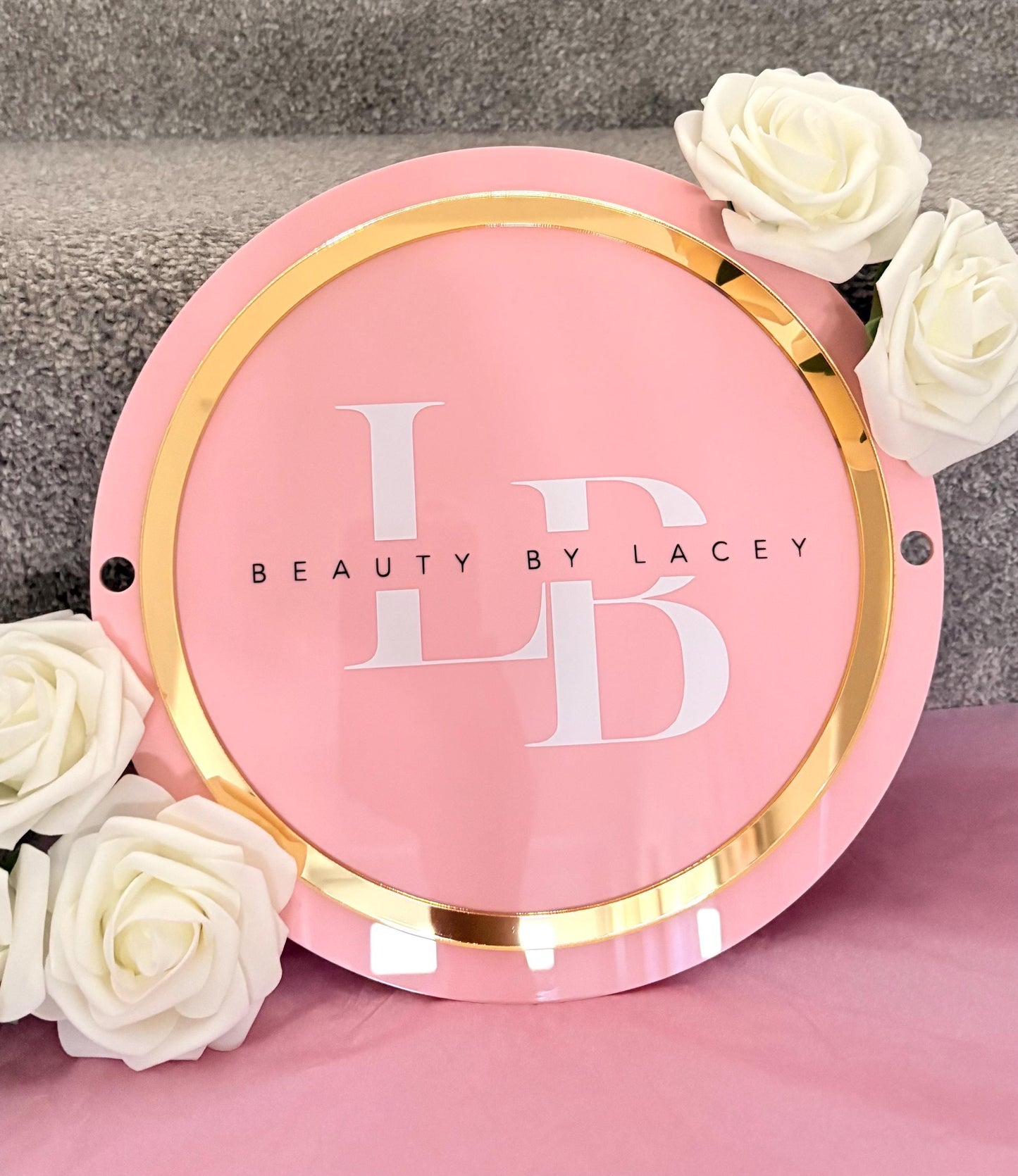 Large 35cm Circle Acrylic Business Sign
