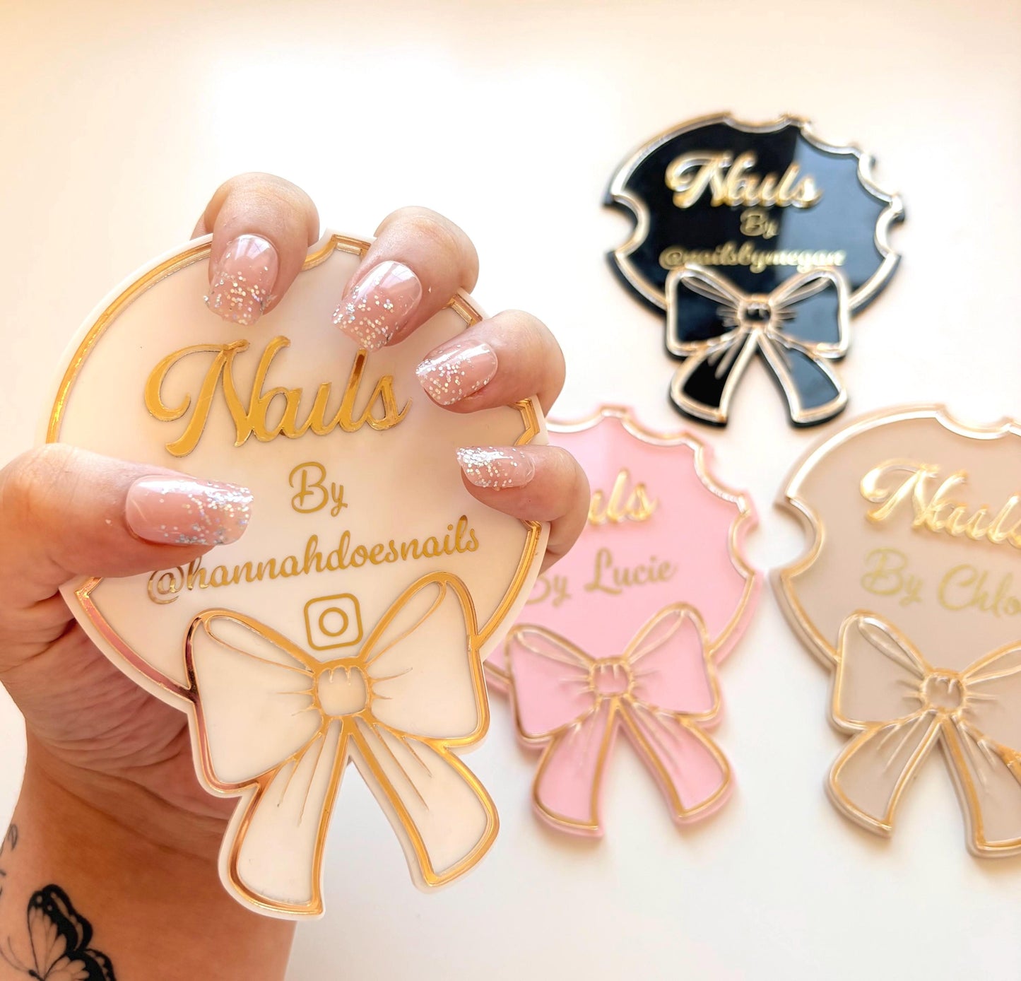 Bow Nailfie Photo Prop | Nail Tech Gift