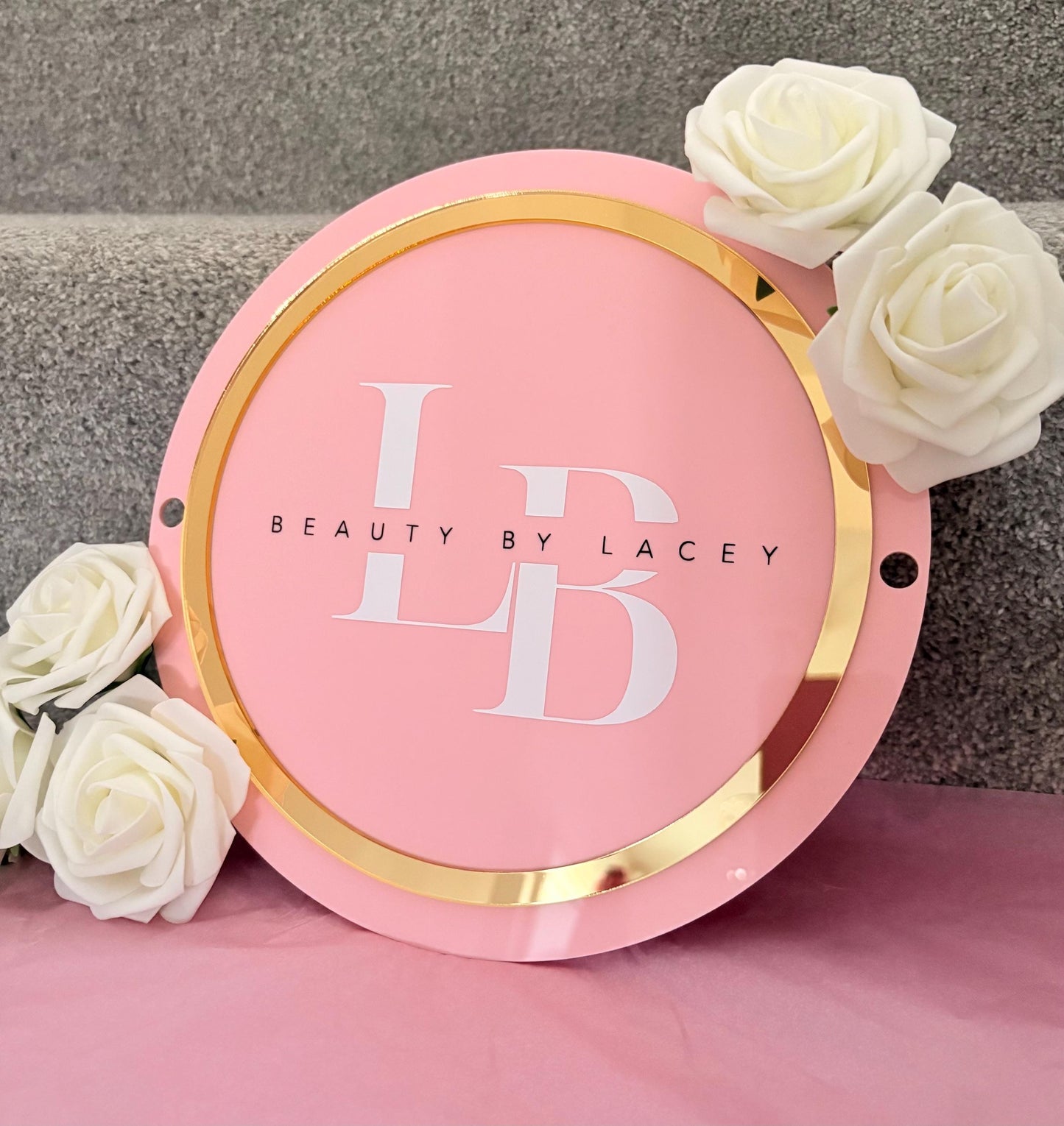 Large 35cm Circle Acrylic Business Sign