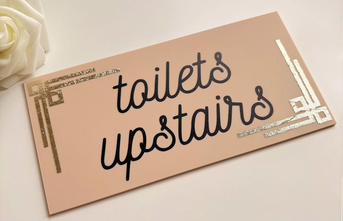 Modern Toilet Sign | Business Signage Pub Restaurant Toilet Sign | Beauty Salon WC Decor