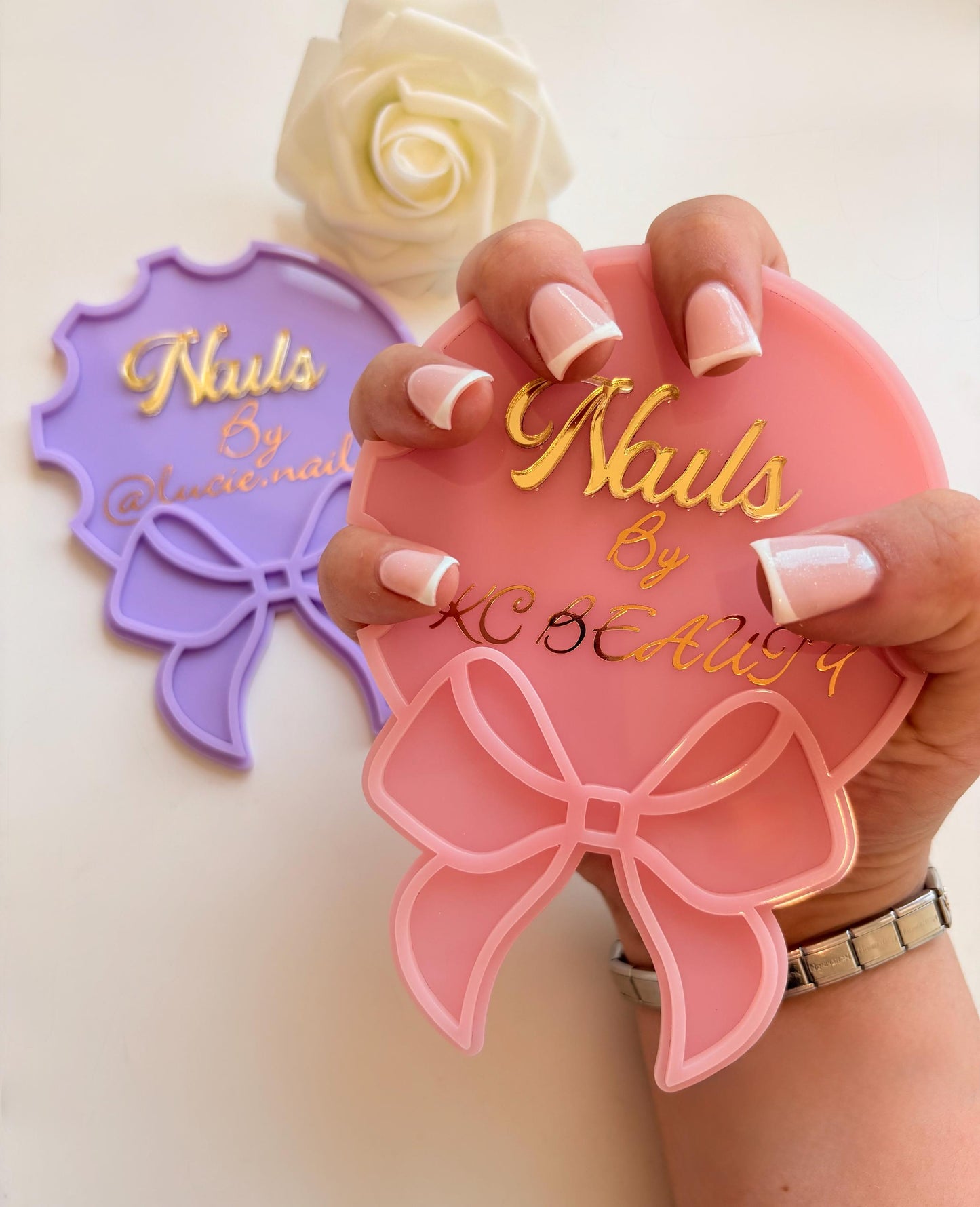 Custom Bow Nailfie Photo Prop | Nail Tech Gift