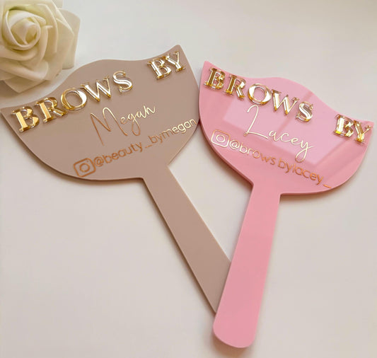 Personalised Eyebrow technician mirror | Gift For Brow Tech