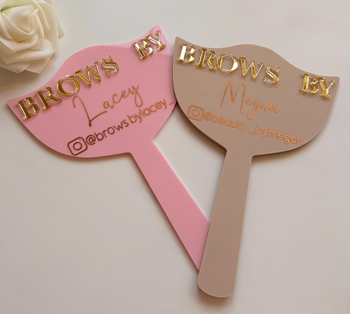 Personalised Eyebrow technician mirror | Gift For Brow Tech