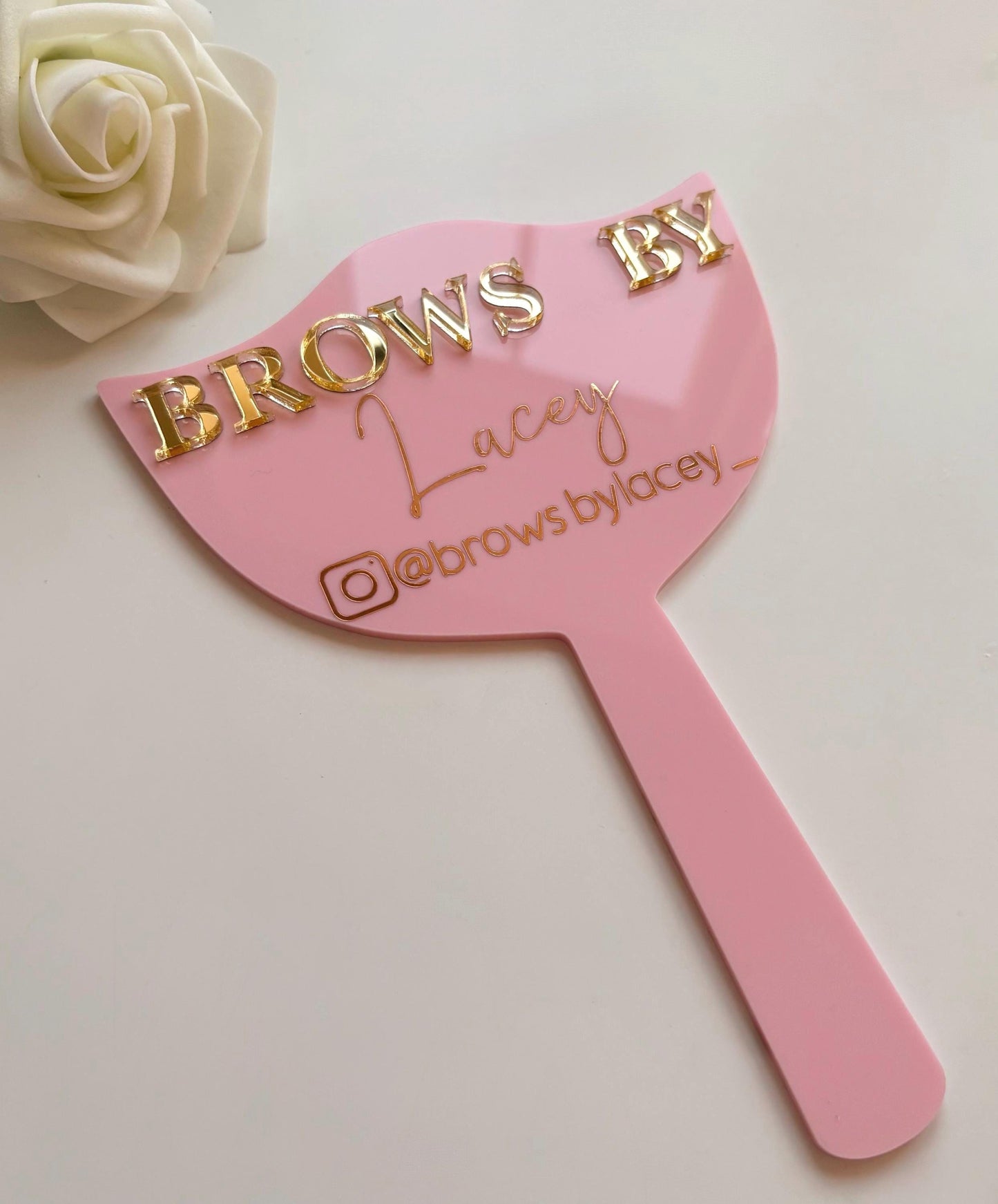 Personalised Eyebrow technician mirror | Gift For Brow Tech