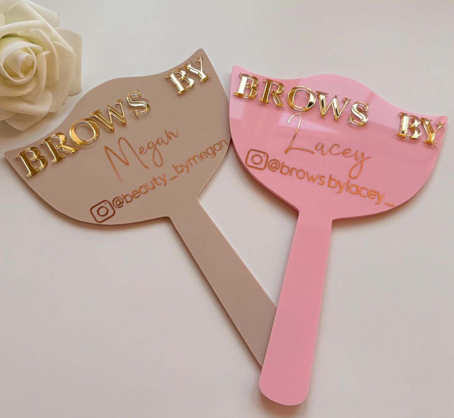 Personalised Eyebrow technician mirror | Gift For Brow Tech