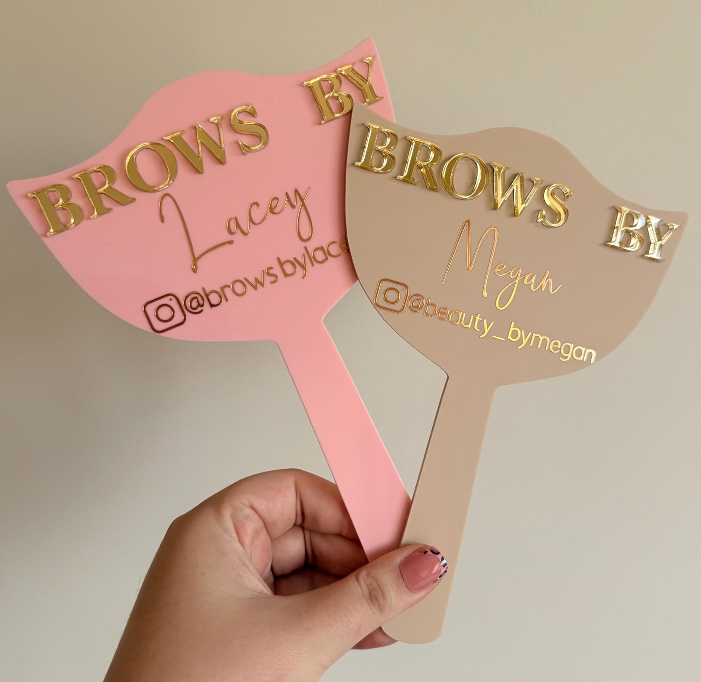 Personalised Eyebrow technician mirror | Gift For Brow Tech