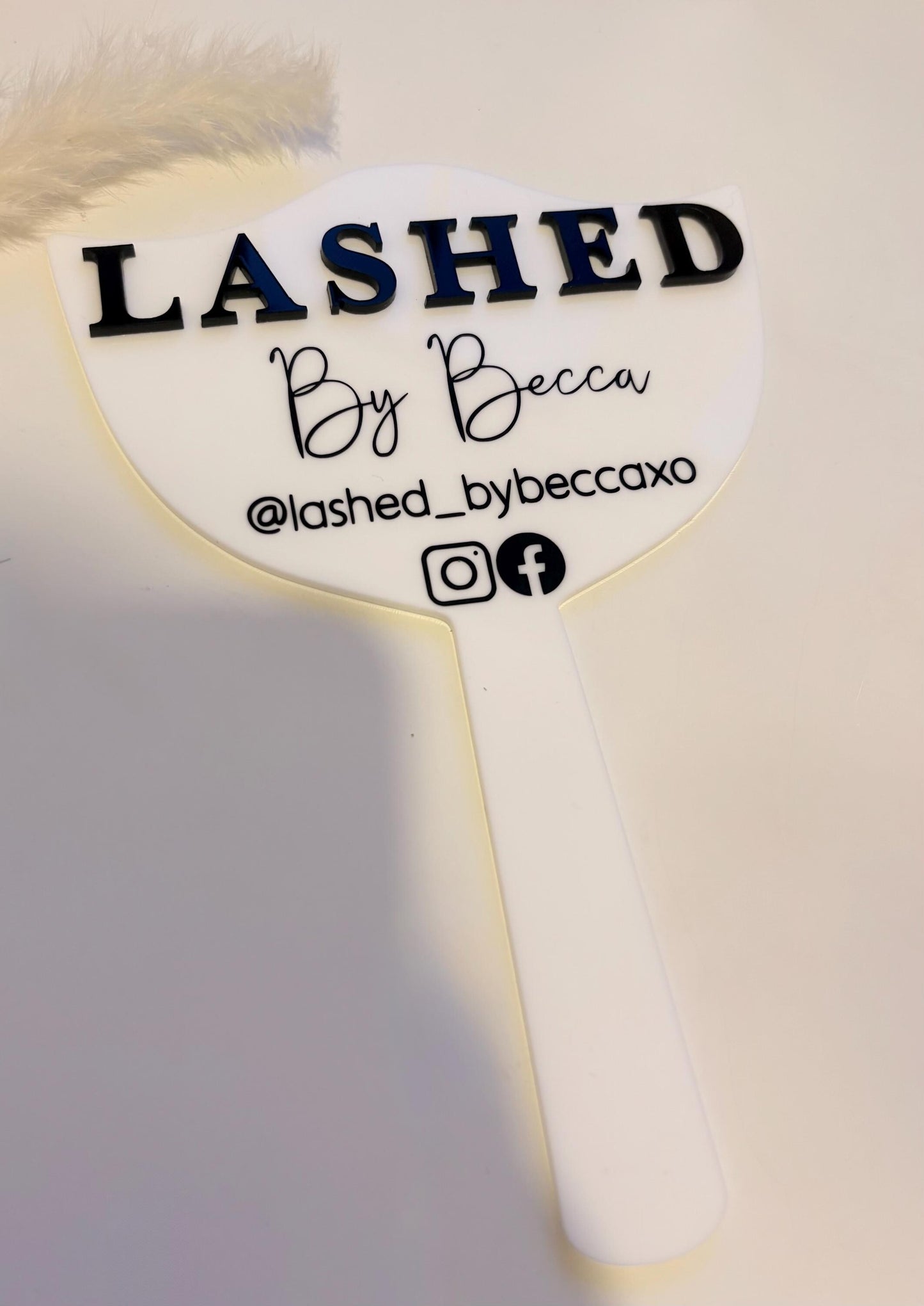 Custom Eyelash Technician Prop | Handheld Mirror
