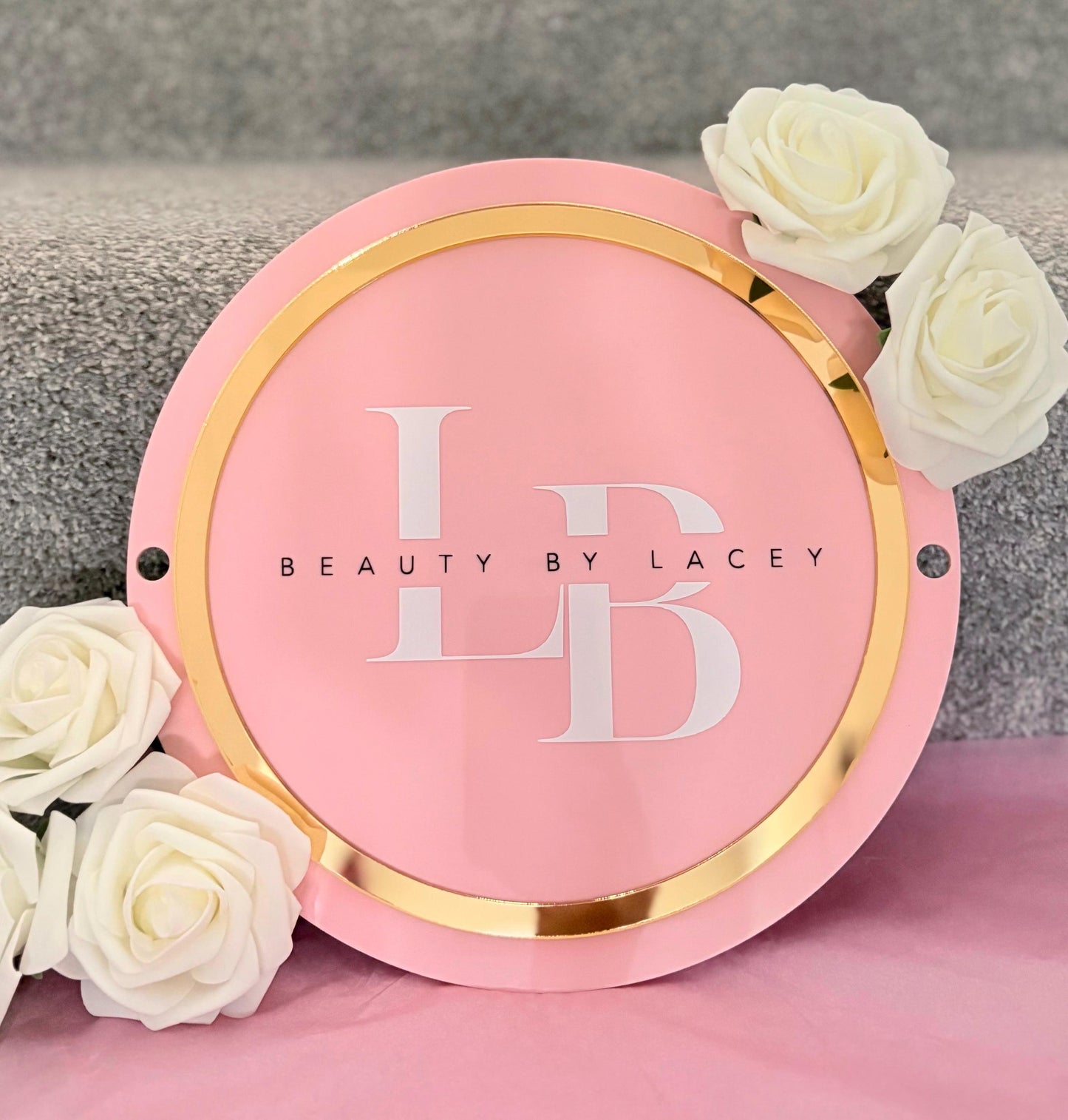 25cm Beauty Acrylic Circle Business Sign