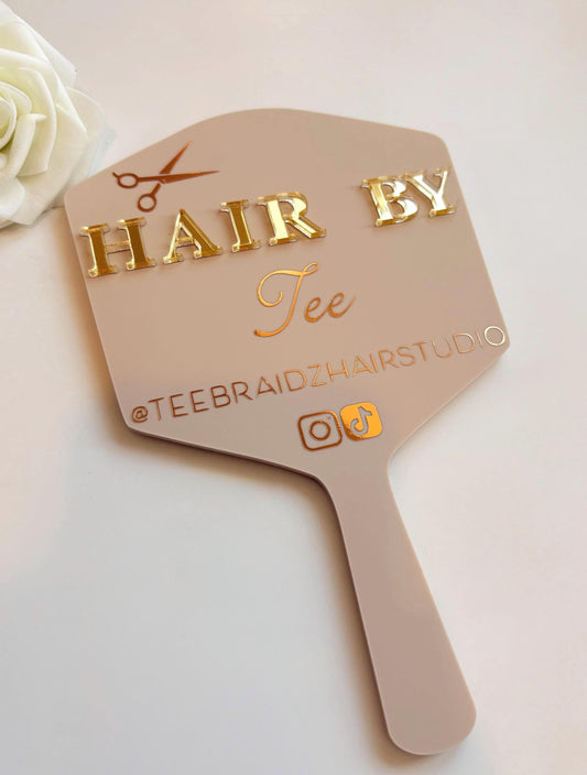 Personalised Hairdresser Mirror Prop | Custom Hair Stylist Photo Prop