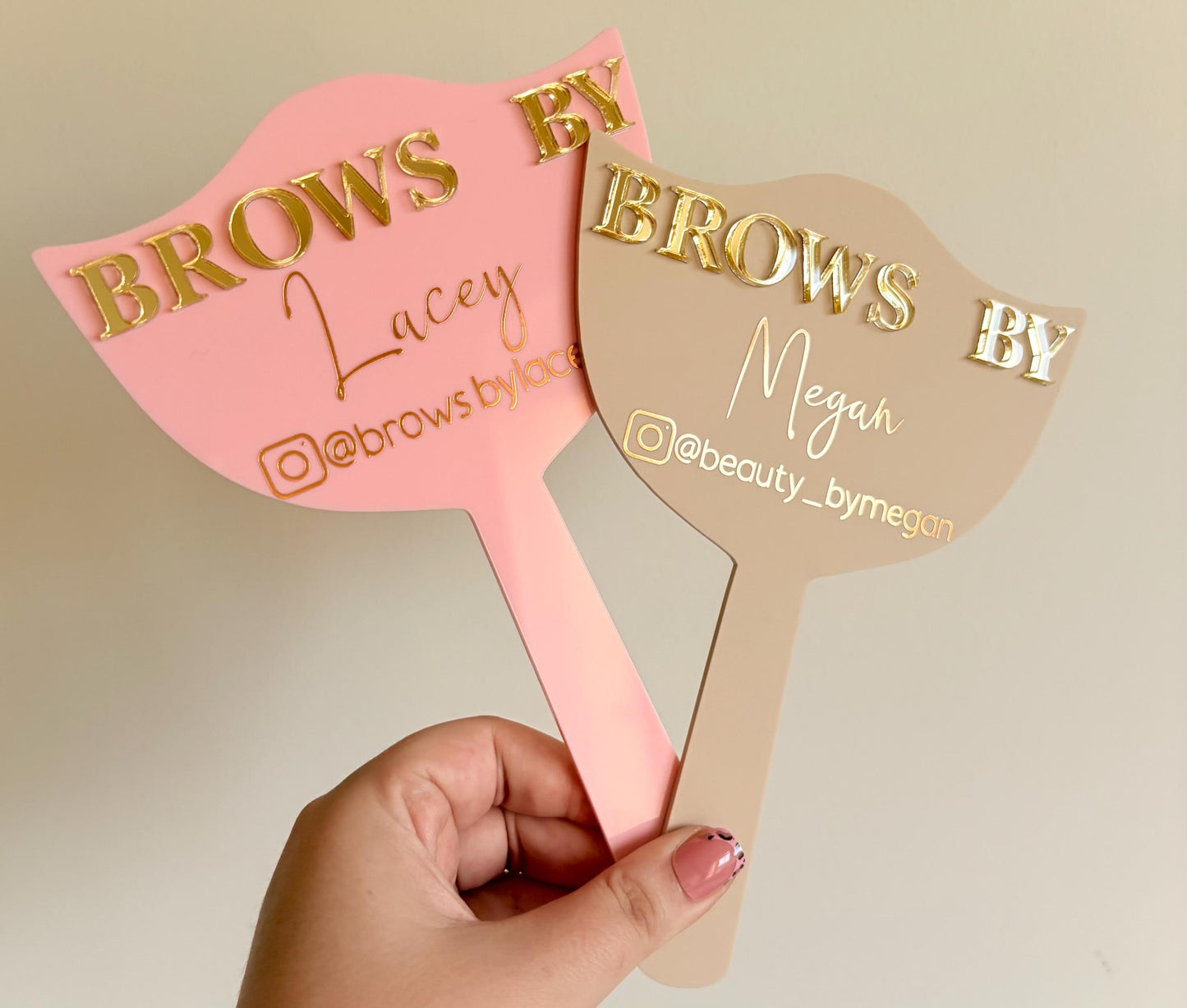 Personalised Eyebrow technician mirror | Gift For Brow Tech