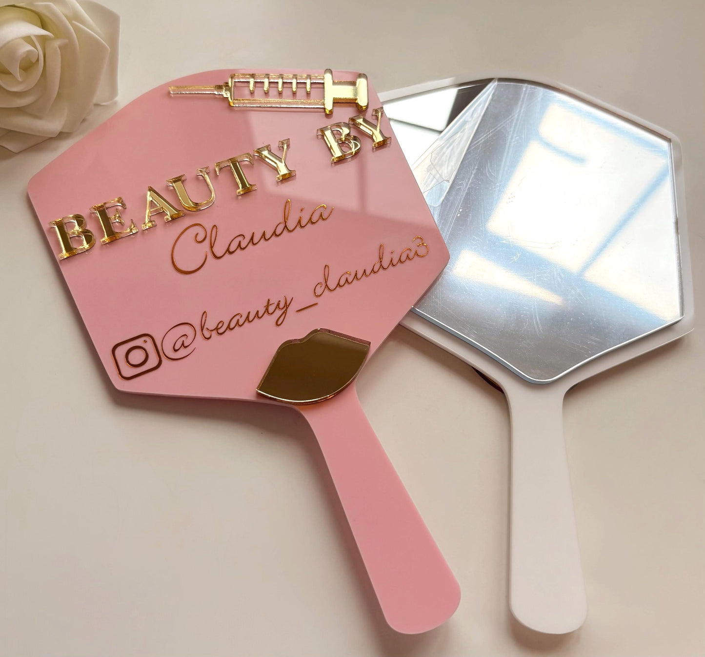 Personalised Beauty By Handheld Mirror Beautician Gift