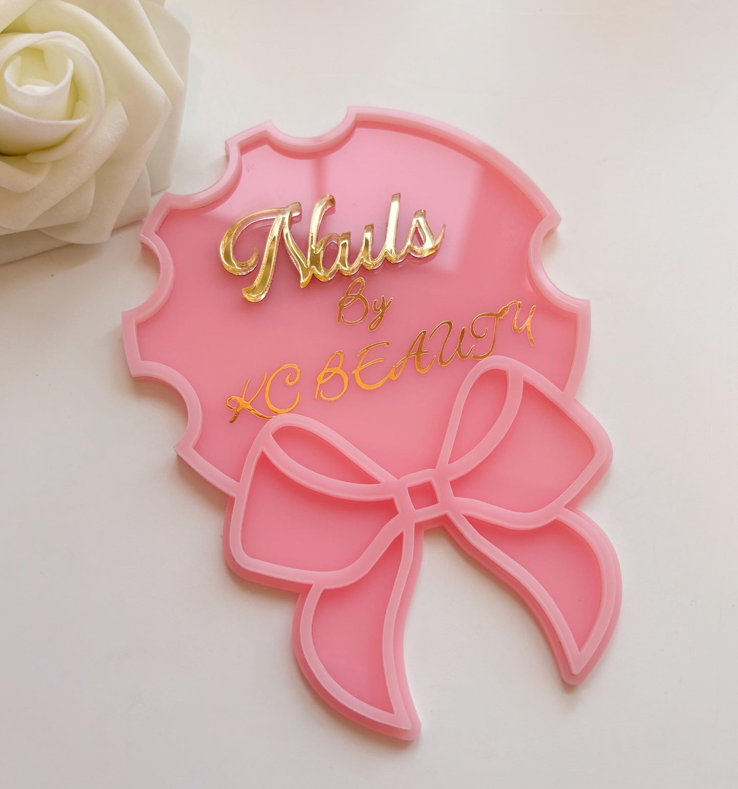 Custom Bow Nailfie Photo Prop | Nail Tech Gift