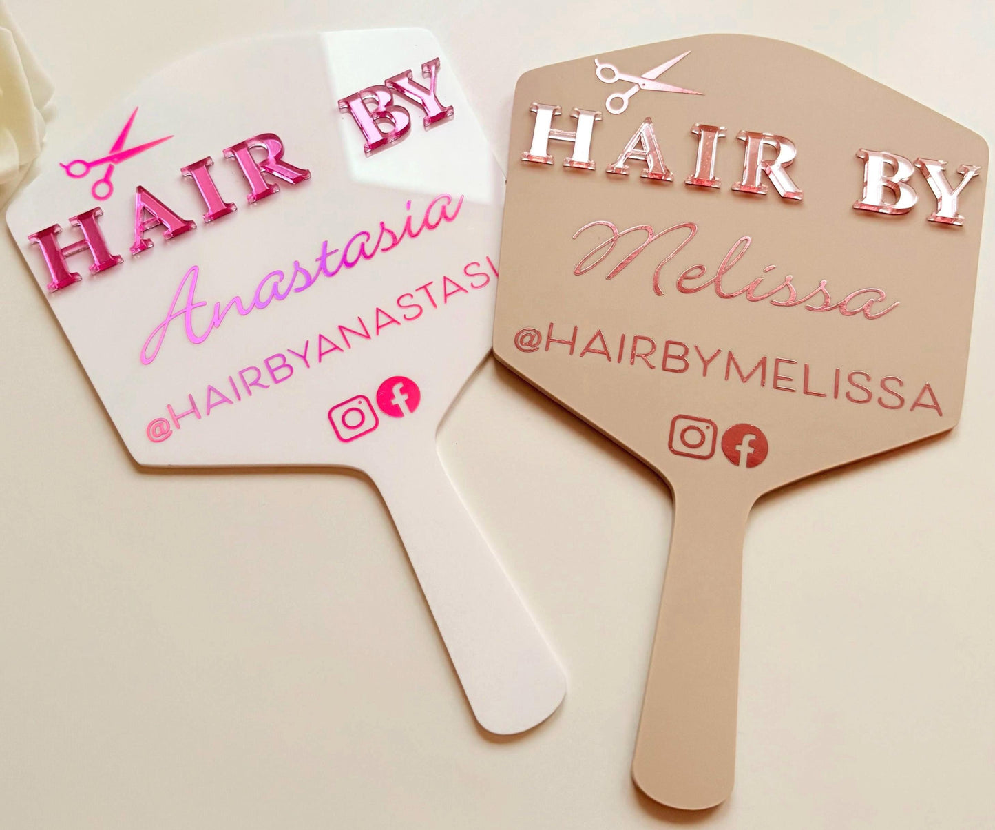 Personalised Hairdresser Mirror Prop | Custom Hair Stylist Photo Prop