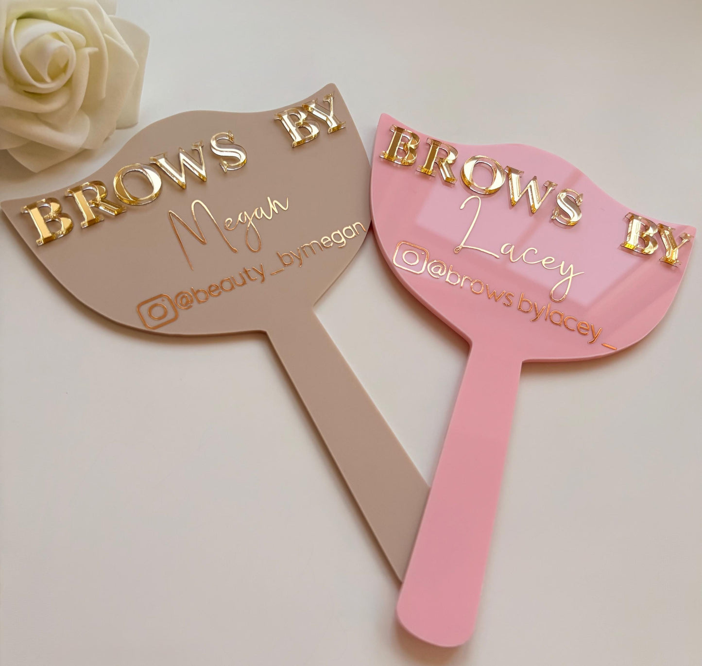 Personalised Eyebrow technician mirror | Gift For Brow Tech