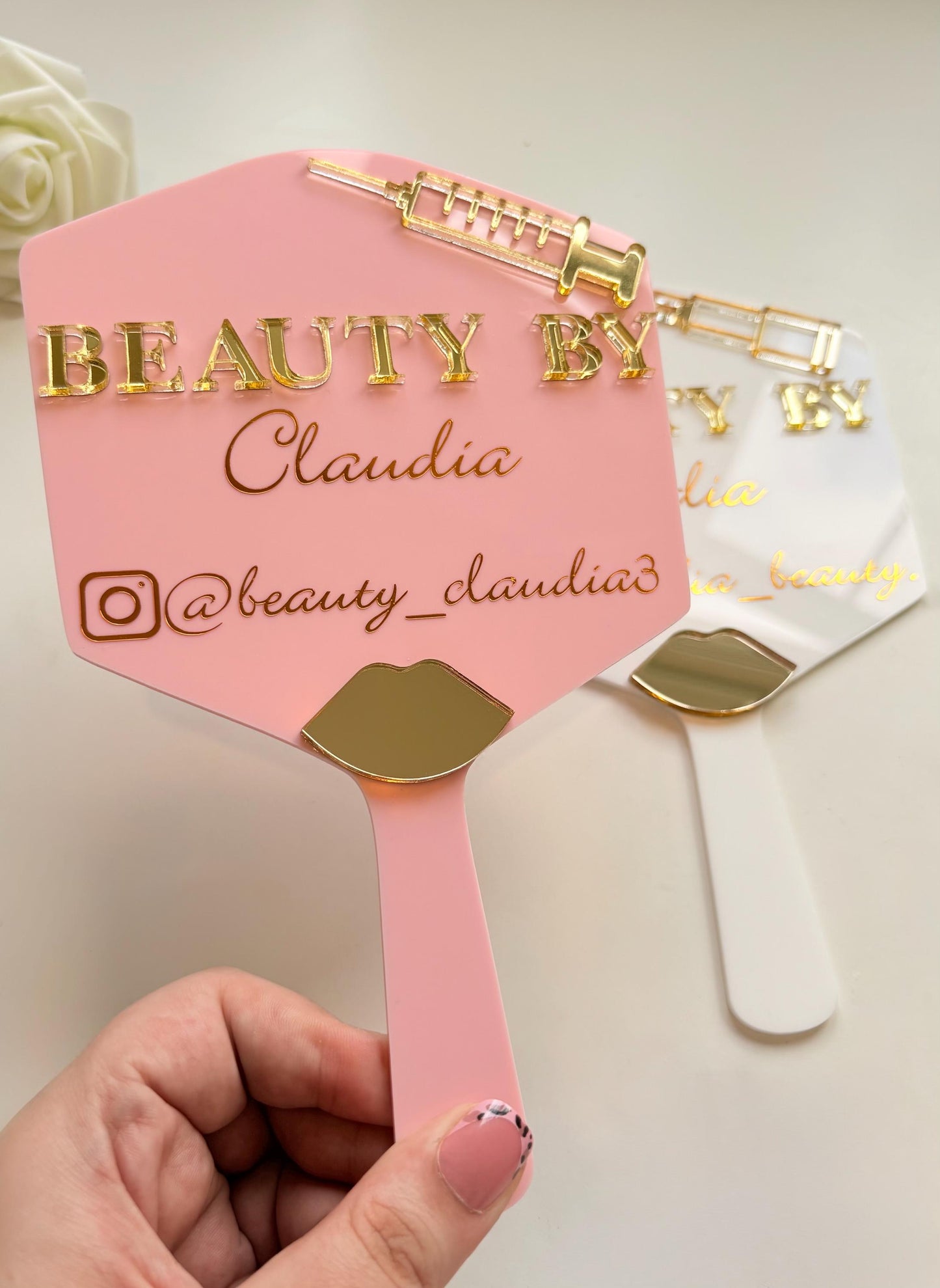 Personalised Beauty By Handheld Mirror Beautician Gift