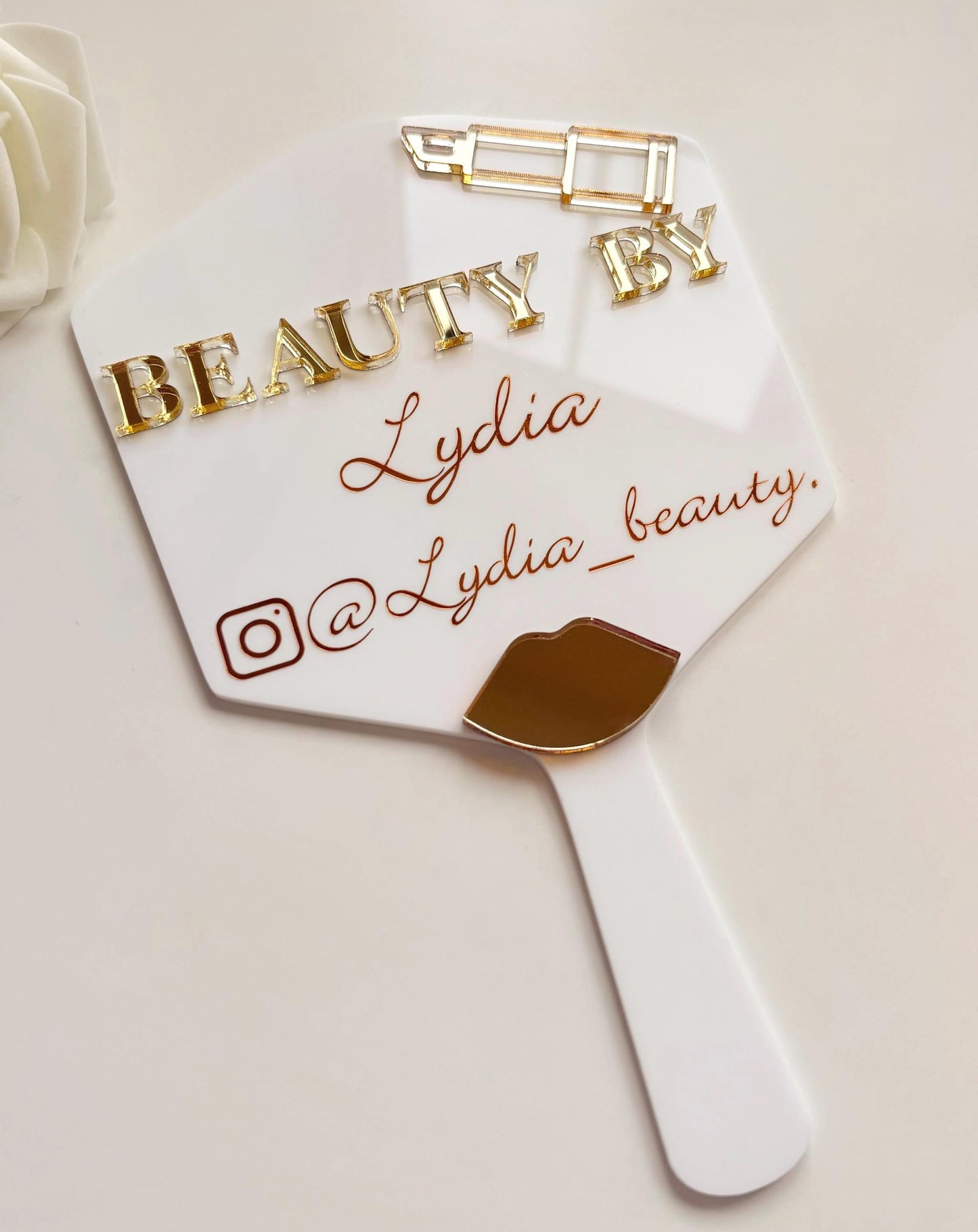Personalised Beauty By Handheld Mirror Beautician Gift
