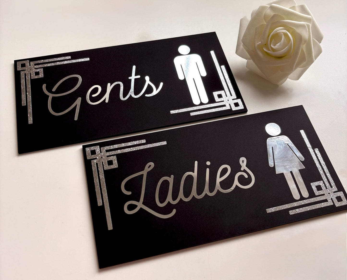 Modern Toilet Sign | Business Signage Pub Restaurant Toilet Sign | Beauty Salon WC Decor
