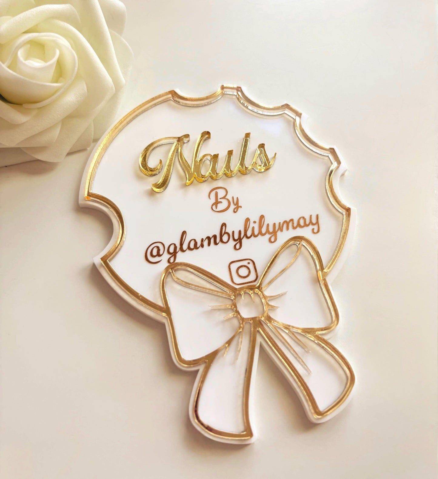 Bow Nailfie Photo Prop | Nail Tech Gift