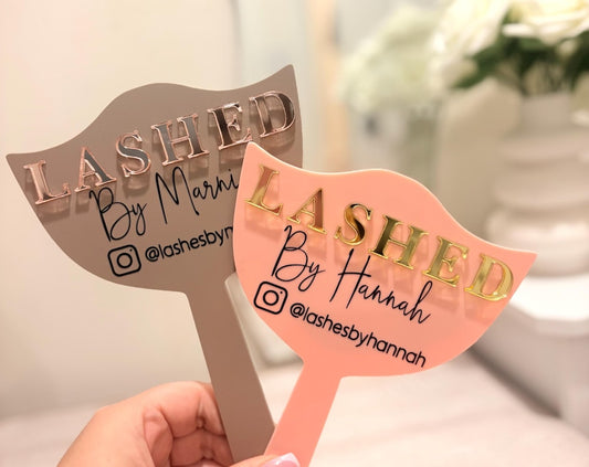 Custom Eyelash Technician Prop | Handheld Mirror